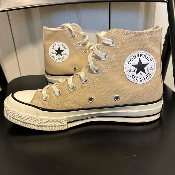 Unisex CONVERSE CHUCK 70 Canvas HIGH TOP Oat Milk Beige Women size 7/Men Size 5 - Picture 7 of 14